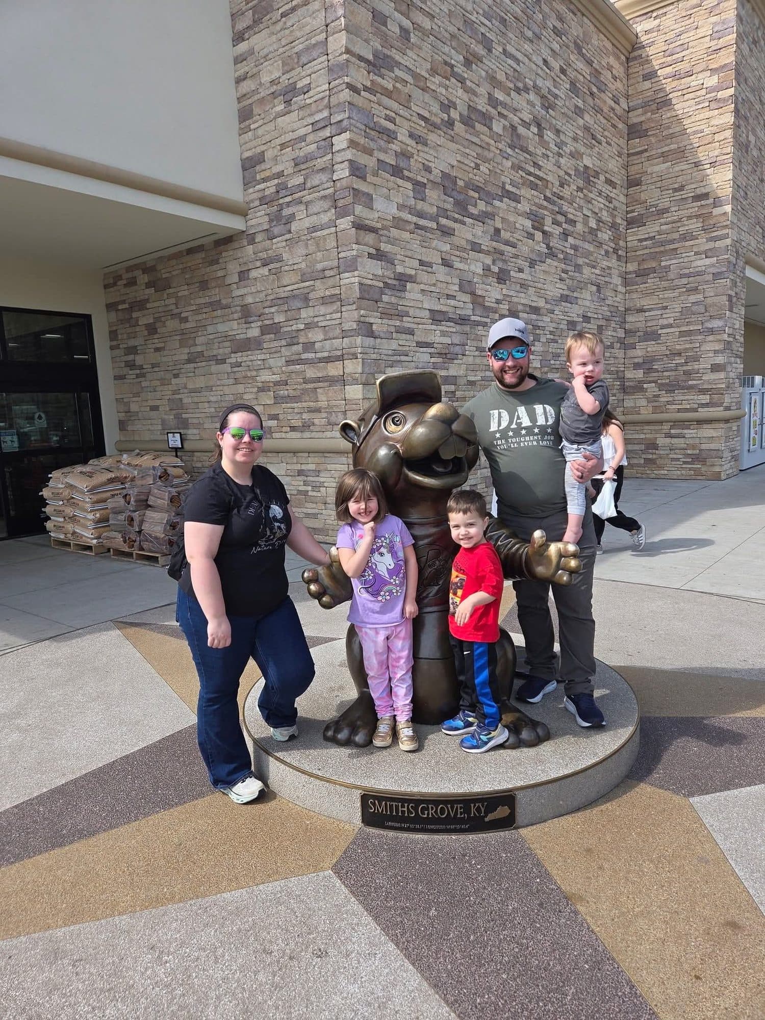Jimmy with his wife and their three kids